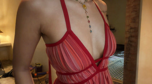 Chérie Multiway Maxi Dress | Red Stripe | Handloom Cotton