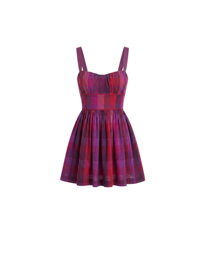Divinity in Mulberry Jam | Handloom Cotton Backless Maxi