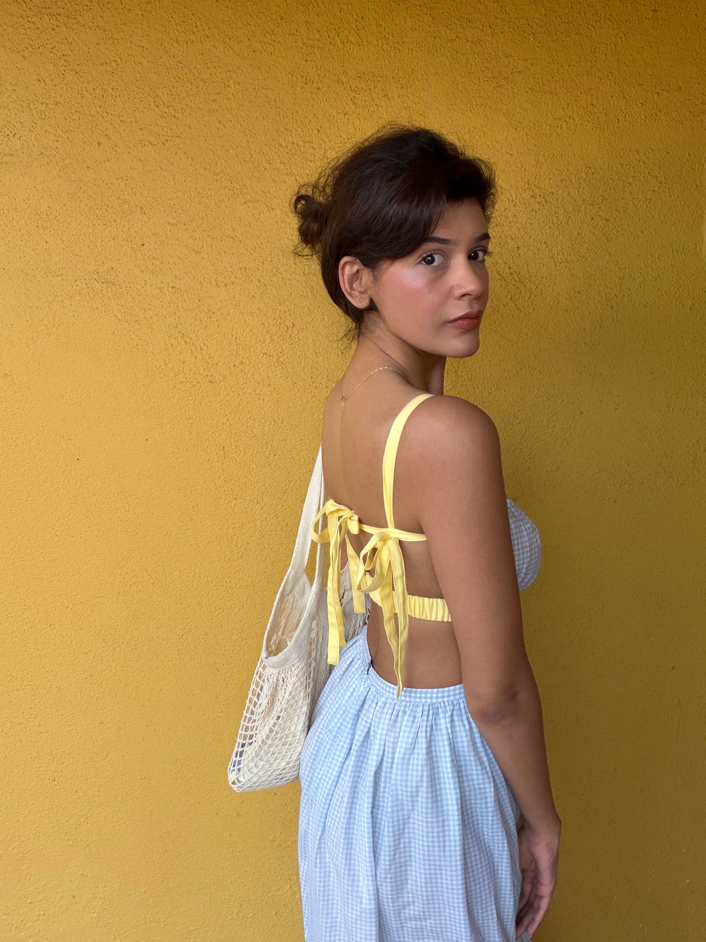 Divinity in Cotton Candy | Handloom Cotton Backless Maxi