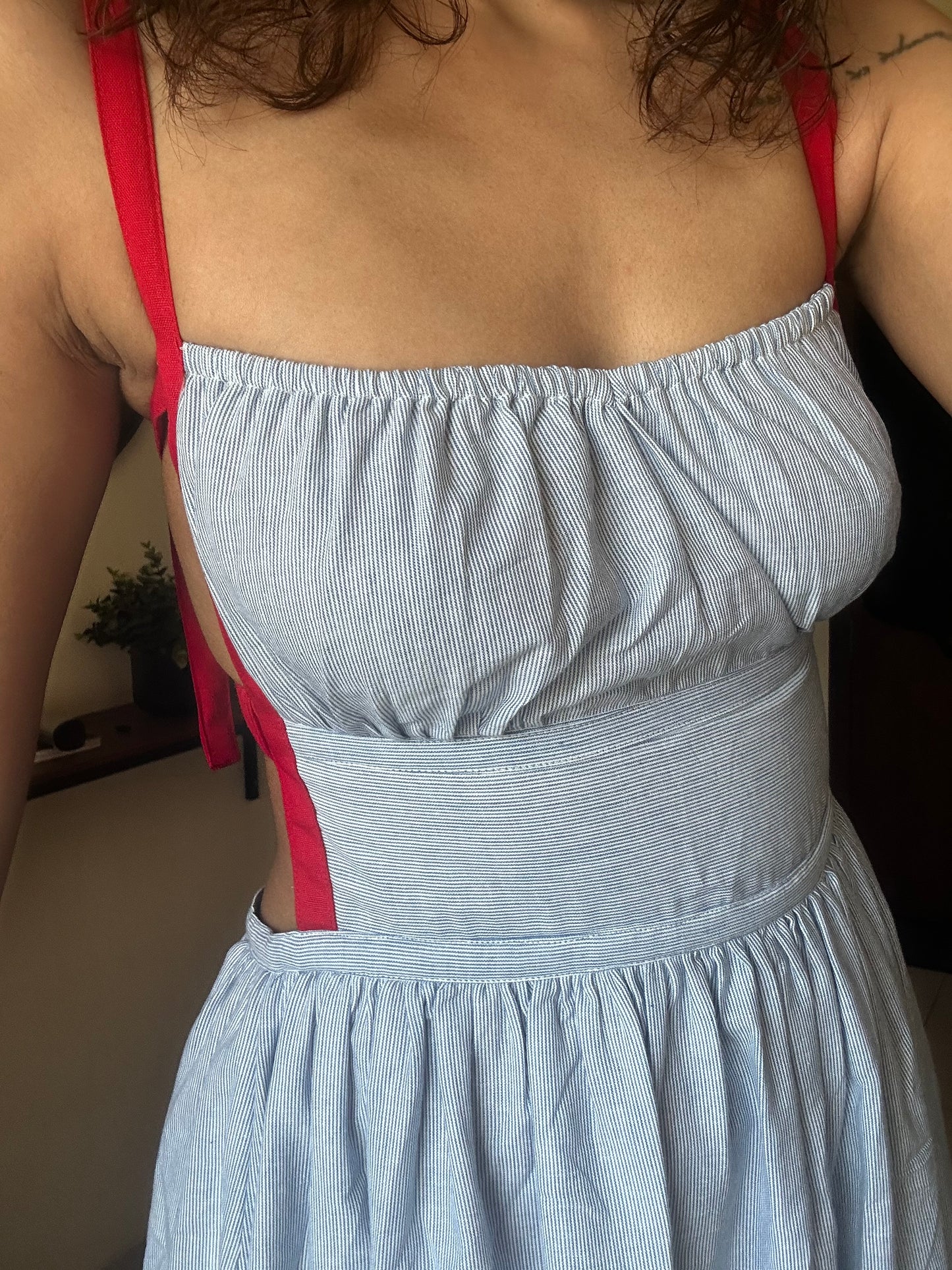 Stripes | Divinity Handloom Cotton Backless Maxi Dress