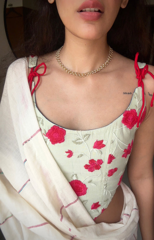 Embroidered Roses | Dobaara Reversible Corset Tops