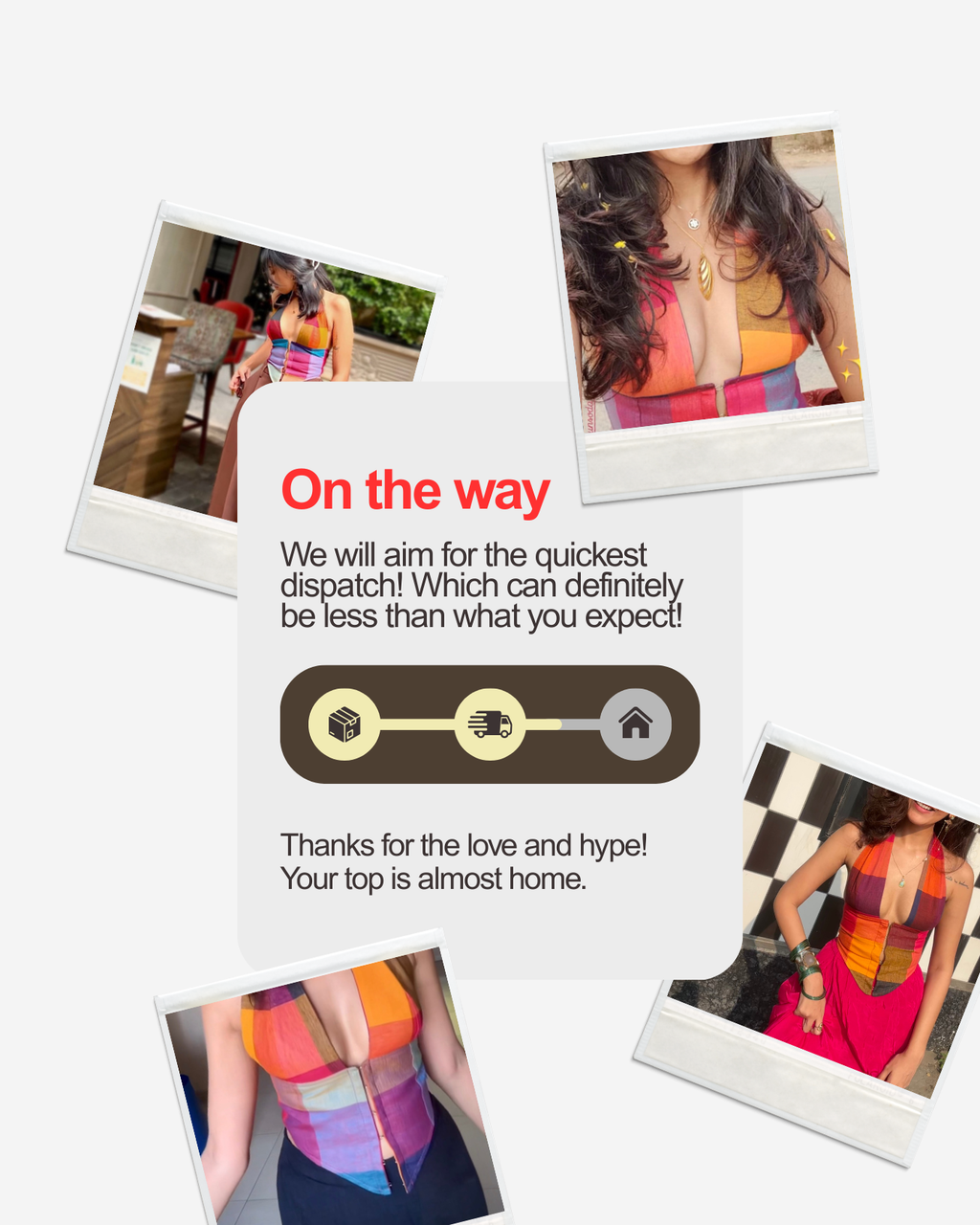 Aaila! Halter Top | Multicoloured Checkered | PRE-ORDER ONLY!