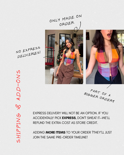 Aaila! Halter Top | Multicoloured Checkered | Handloom Cotton