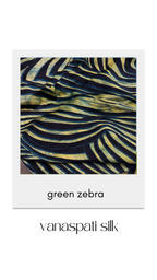 Green Zebra Silk Reversible Corset