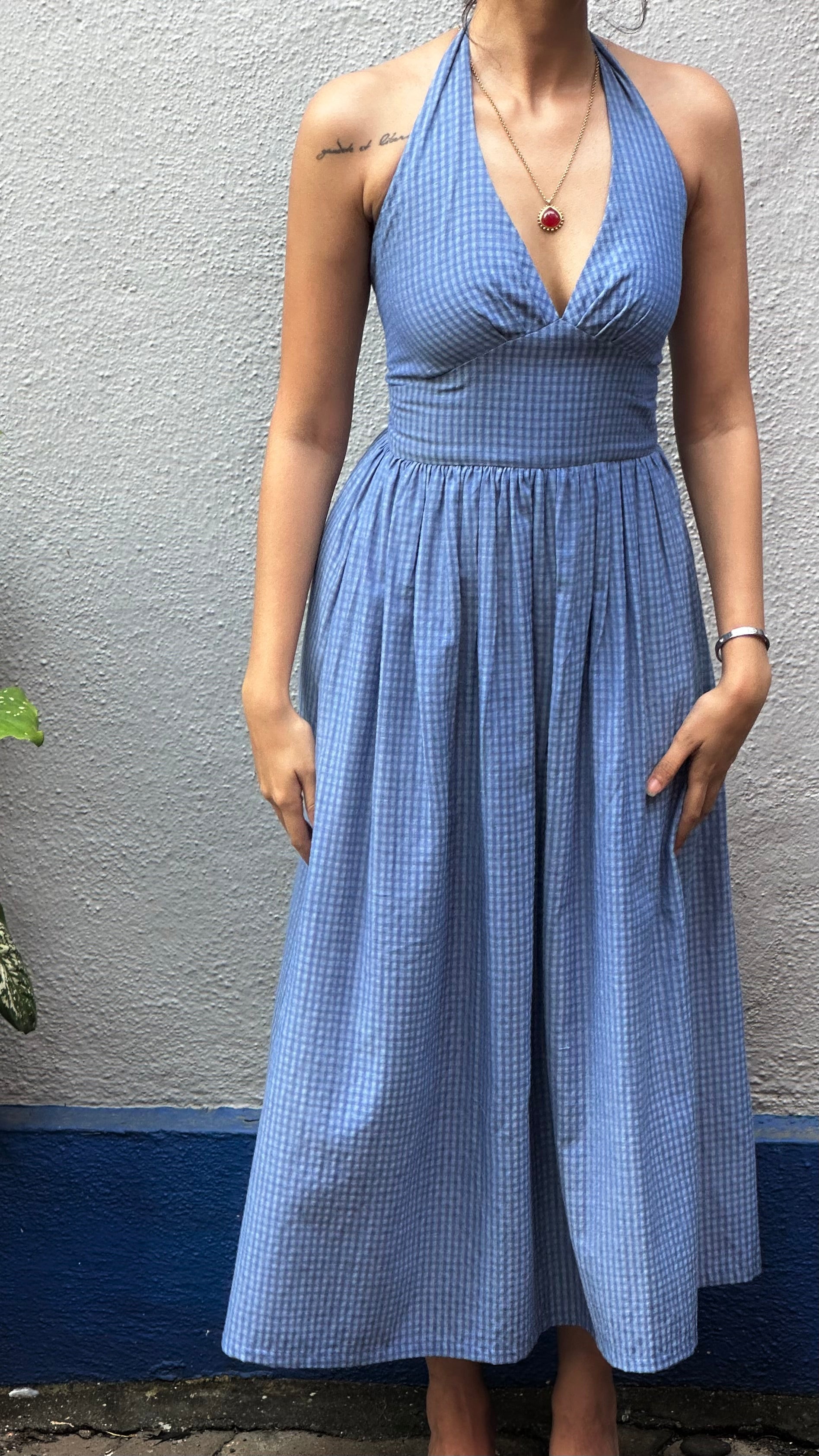 Maska Halter Maxi | Gingham