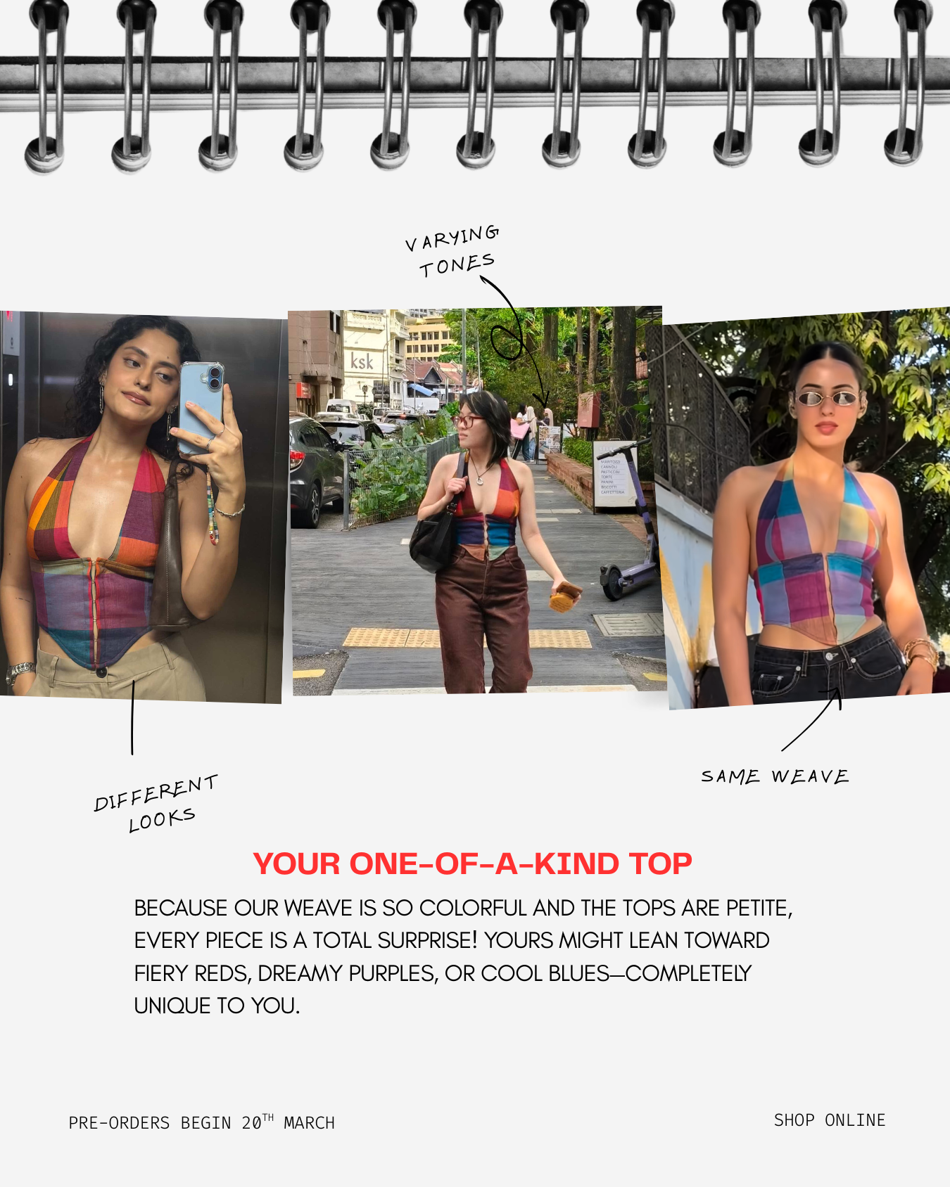 Aaila! Halter Top | Multicoloured Checkered | Handloom Cotton