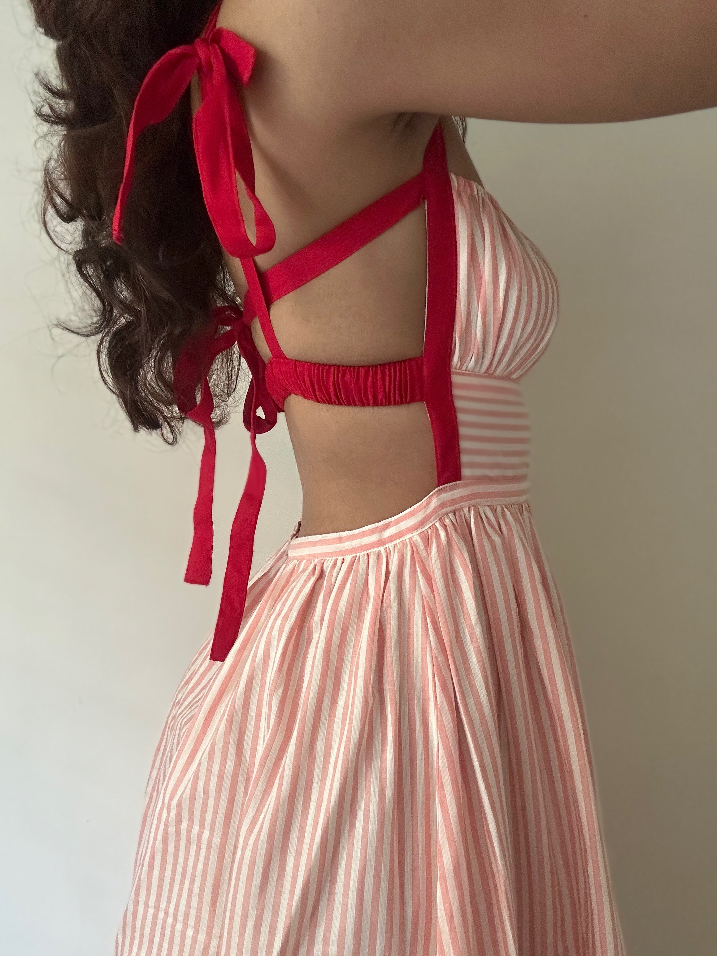 Divinity Handloom Cotton Backless Mini Dress – Jamun Soda Divinity Handloom Cotton Backless Mini Dress – Jamun Soda
