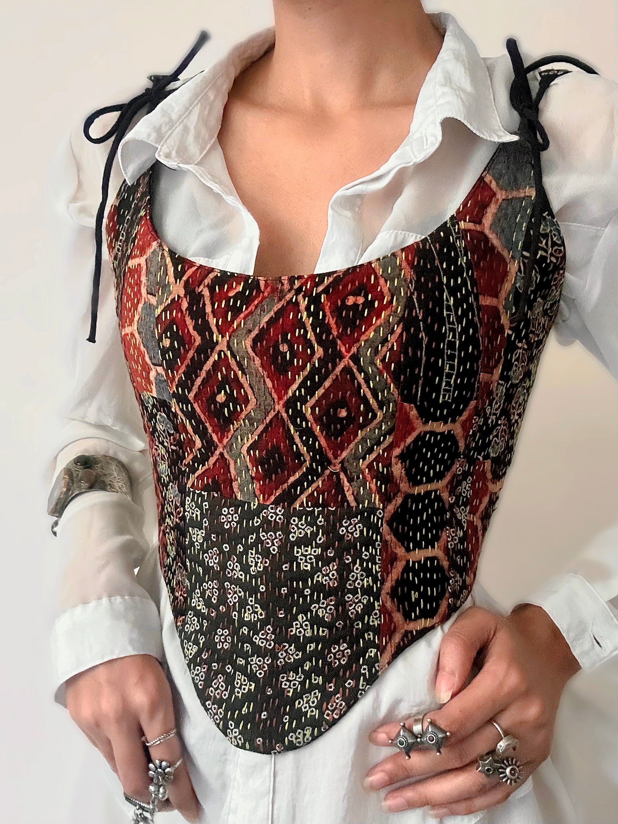 Dobaara Corset Tops | Kantha Version