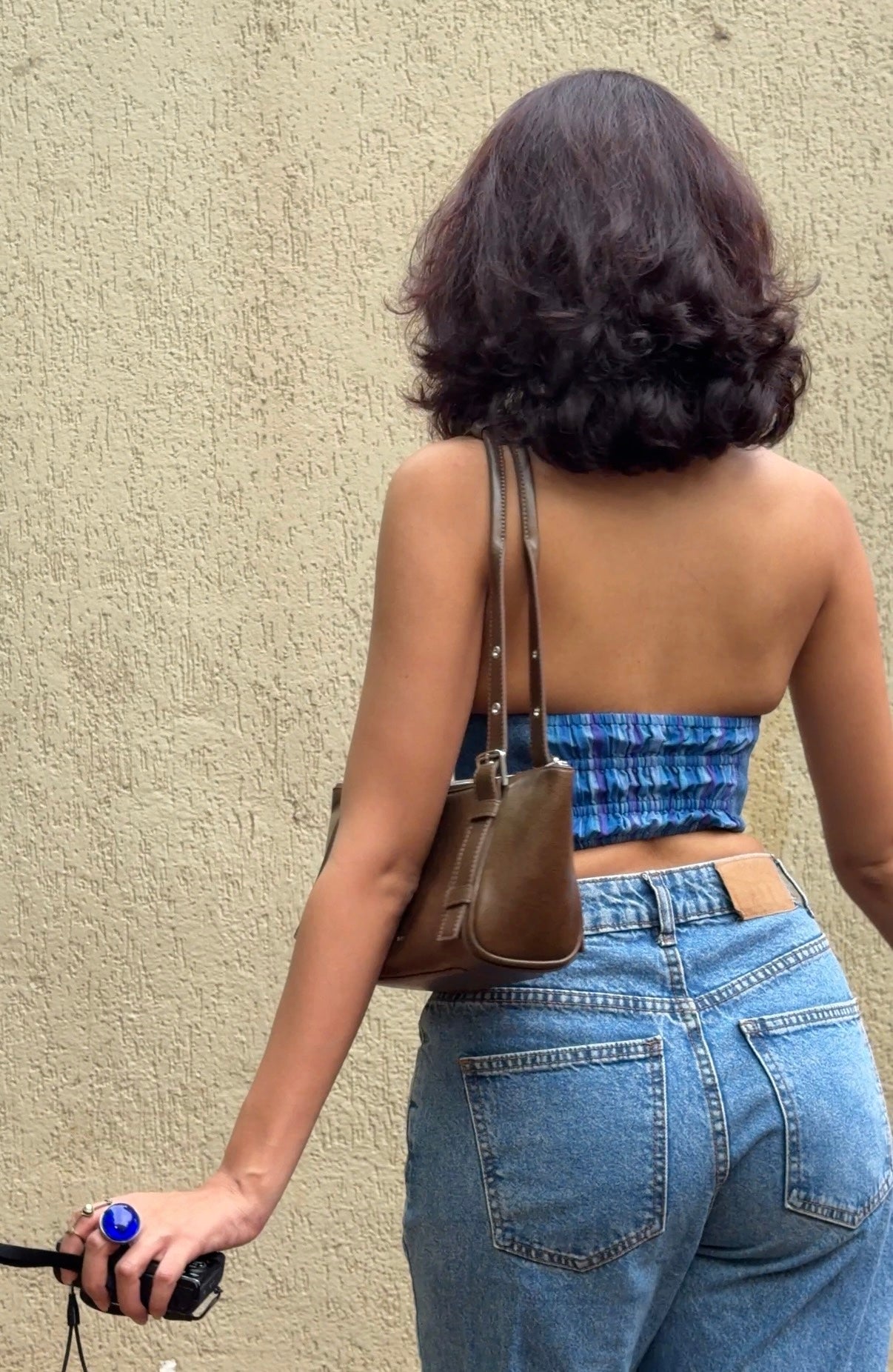 Aaila! Halter Top | Blueberry | Denim x Handloom Cotton