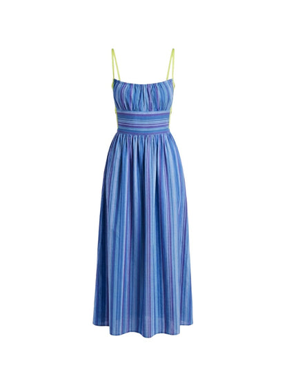 Divinity Maxi in Blueberry Jam | Handloom Cotton Backless Dress