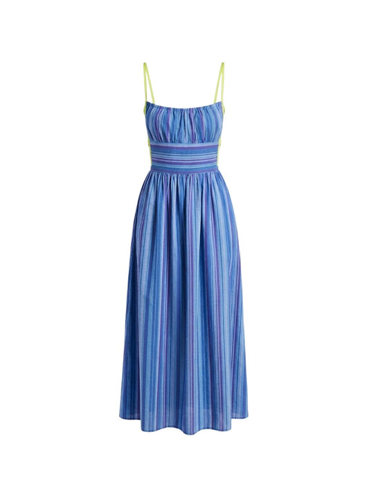Divinity Maxi in Blueberry Jam | Handloom Cotton Backless Dress