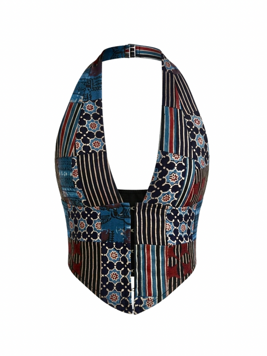 Aaila! Patchwork Halter Top | Modal Silk