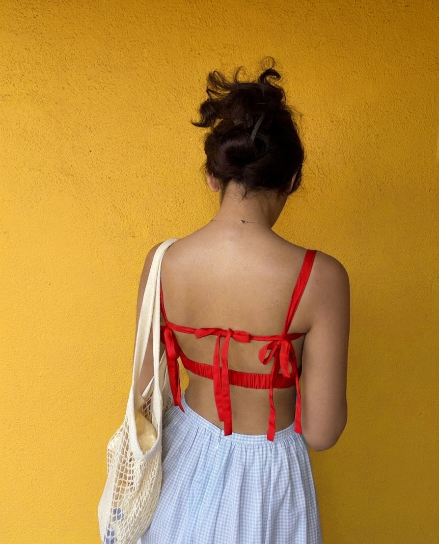 Divinity in Cotton Candy | Handloom Cotton Backless Maxi