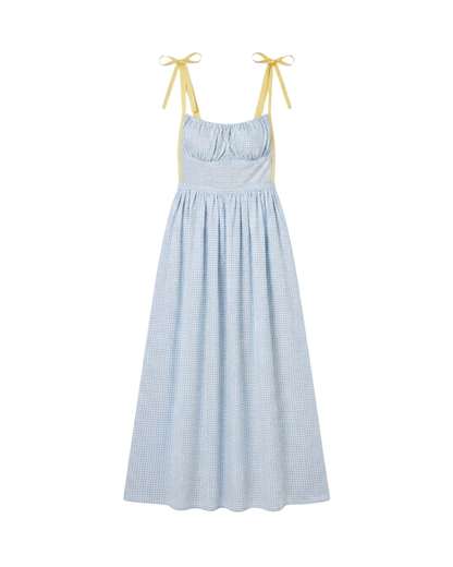 Divinity in Cotton Candy | Handloom Cotton Backless Maxi