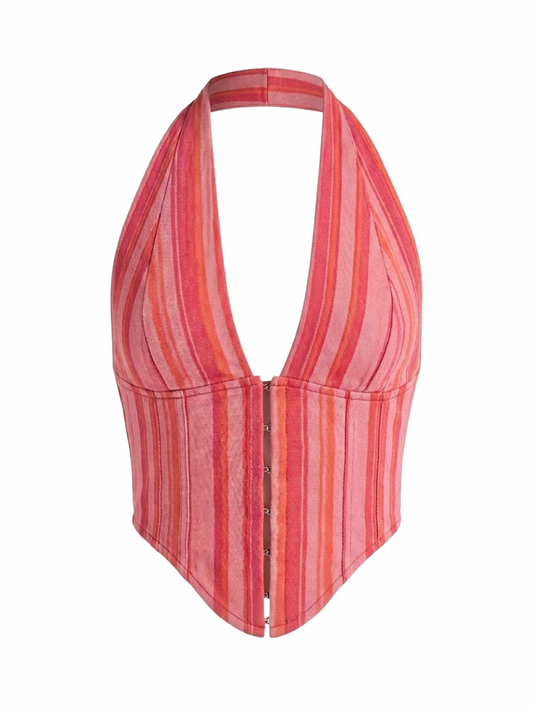 Aaila! Halter Top | Paprika | Handloom Cotton