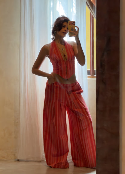 Wide-Leg Pants | Paprika | Handloom Cotton