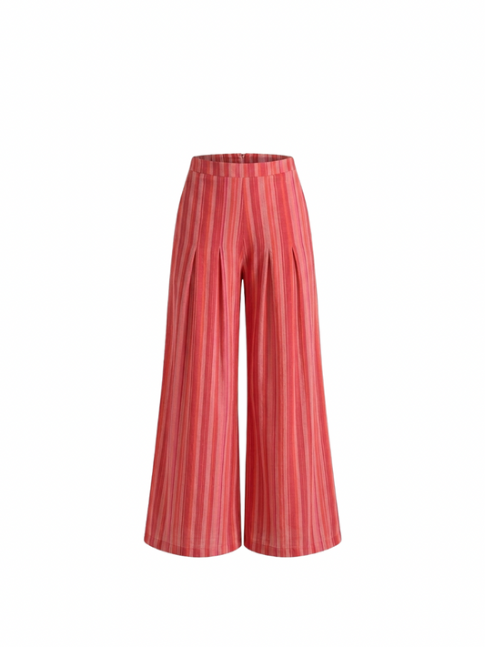Wide-Leg Pants | Paprika | Handloom Cotton