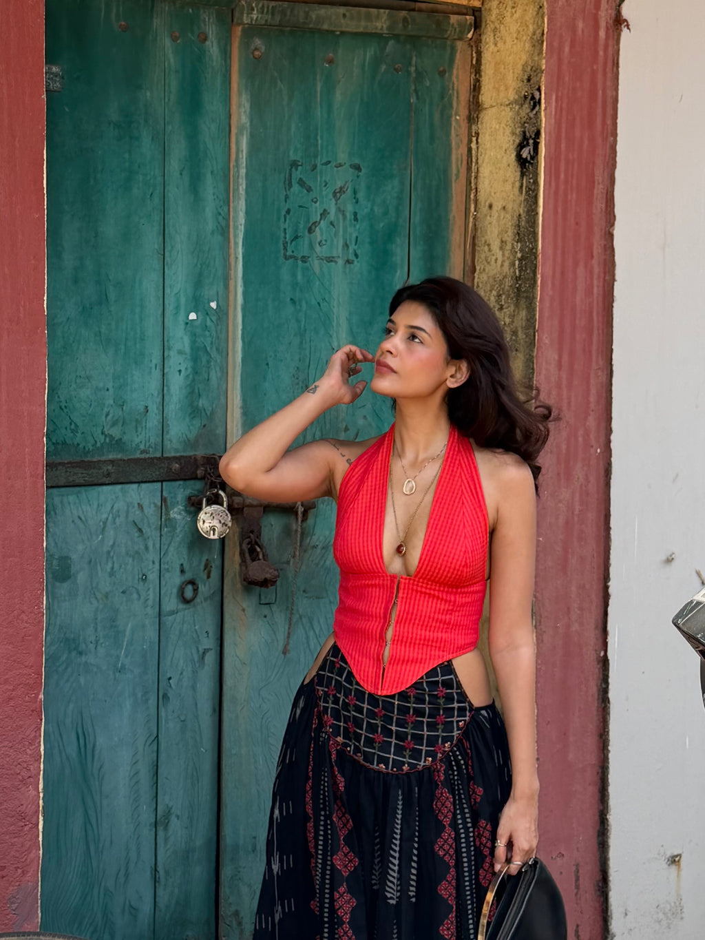 Aaila! Halter Top | Checkered
