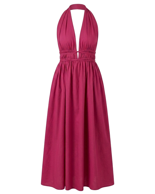 Zeenat Halter Maxi in Handloom Cotton
