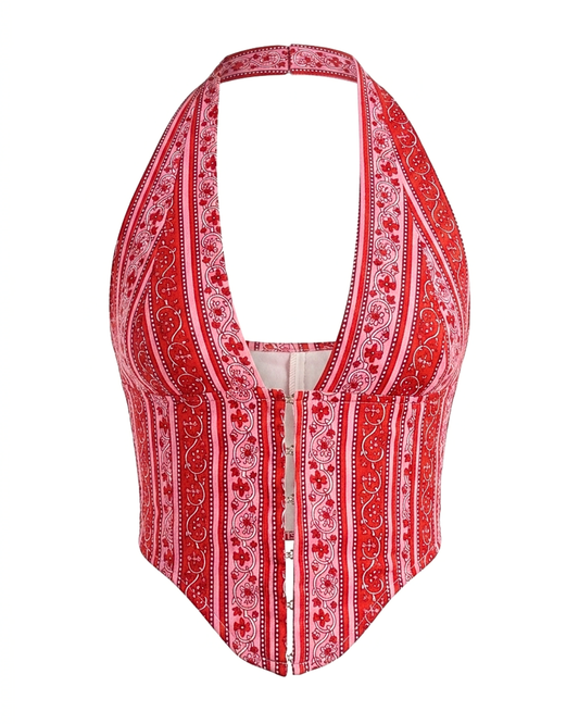 Aaila! Halter Top | Handblock Cotton Prints