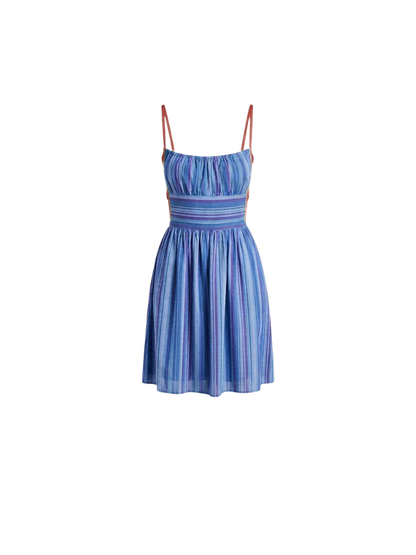Divinity Mini in Blueberry Jam | Handloom Cotton Backless Dress