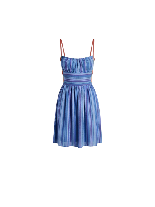 Divinity Mini in Blueberry Jam | Handloom Cotton Backless Dress