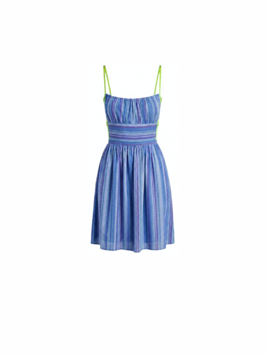 Divinity Mini in Blueberry Jam | Handloom Cotton Backless Dress